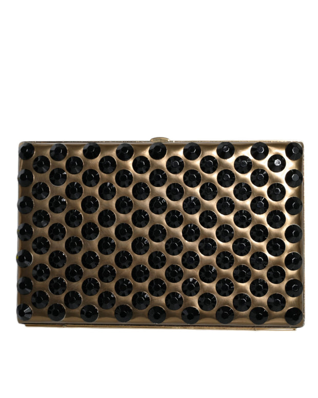Gold Crystal Bifold Clutch Evening Party Women Purse Bag
