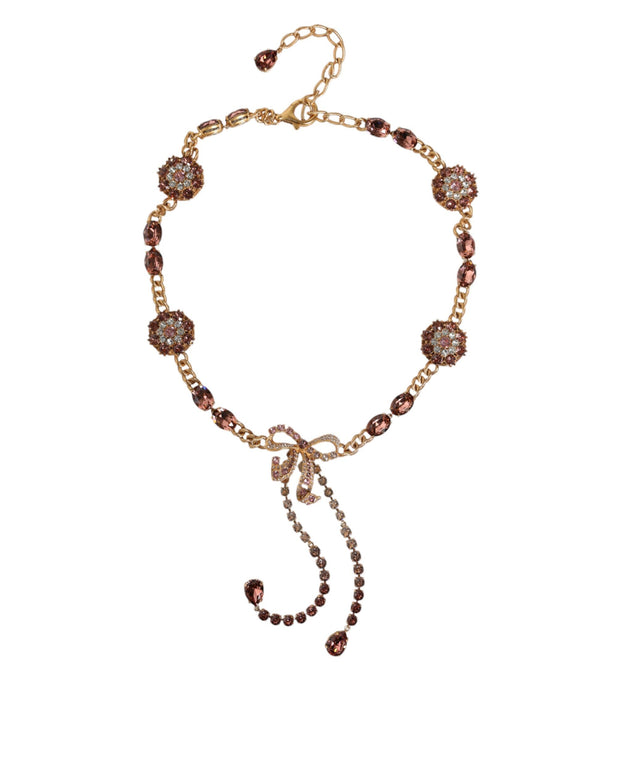Gold Tone Brass Crystal Embellished Belt