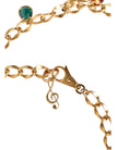 Gold Tone Brass Fruity Crystal Embellished Waist Chain Belt