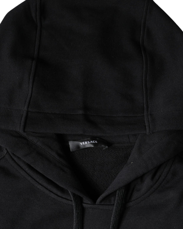 Black Medusa Print Cotton HoodiePullover Sweatshirt Sweater