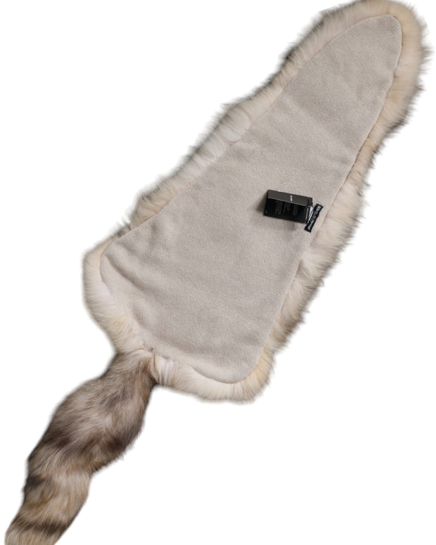 Brown Frost Fox Fur Neck Warmer Winter Scarf