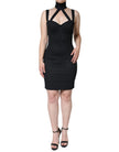 Black Cut Out Sleeveless Bodycon Mini Dress