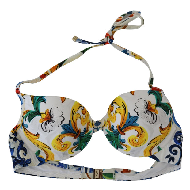 White Majolica Beachwear Swimwear Bikini Top