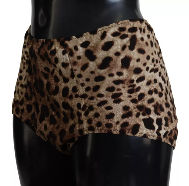 Brown Leopard Print Swimsuit Swimwear Bikini Bottom