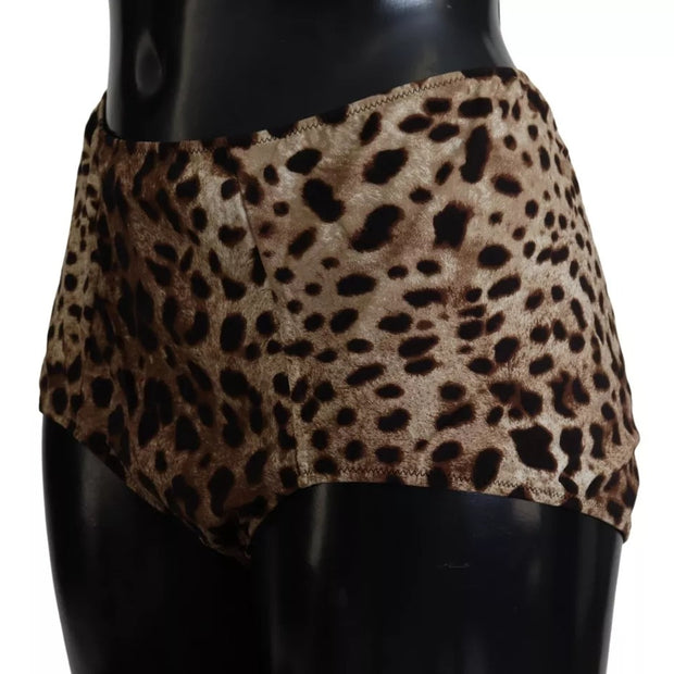 Brown Leopard Print Swimsuit Swimwear Bikini Bottom