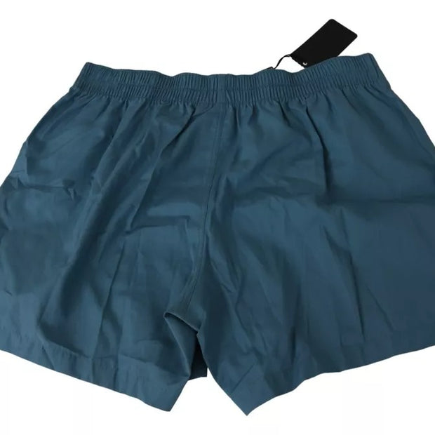 Blue Cotton Regular Boxer Shorts Underwear