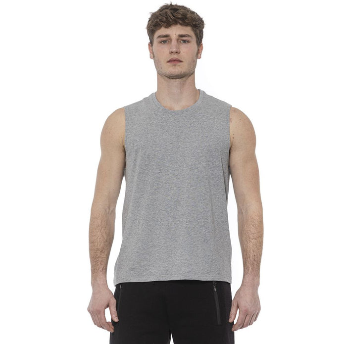 Gray Cotton Men Tank Top