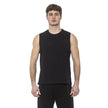 Black Cotton Men Tank Top