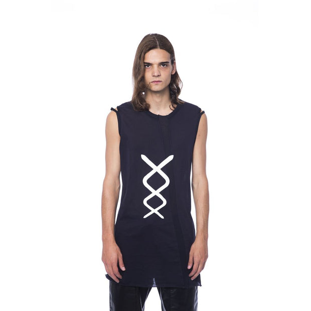 Black Cotton Men's Tank Top