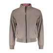 Brown Polyester Men Jacket