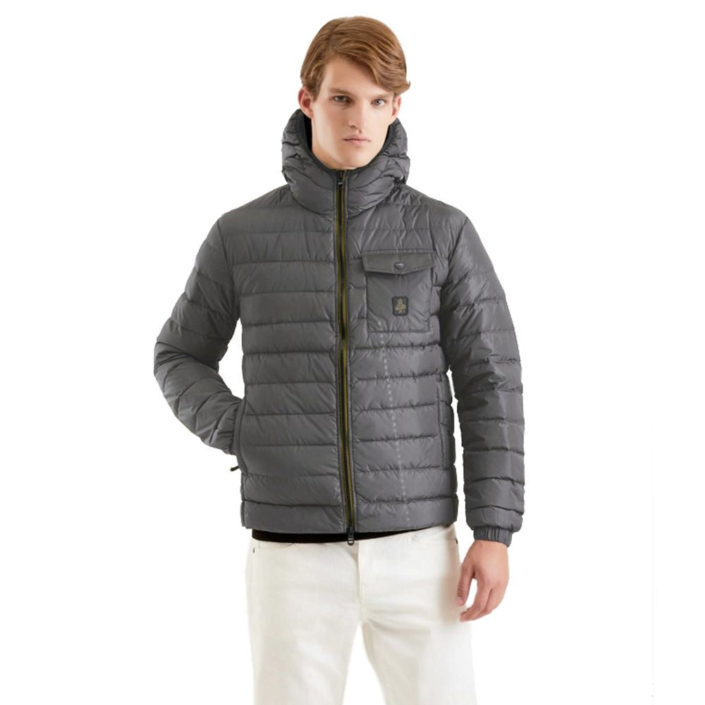 Gray Nylon Men's Jacket