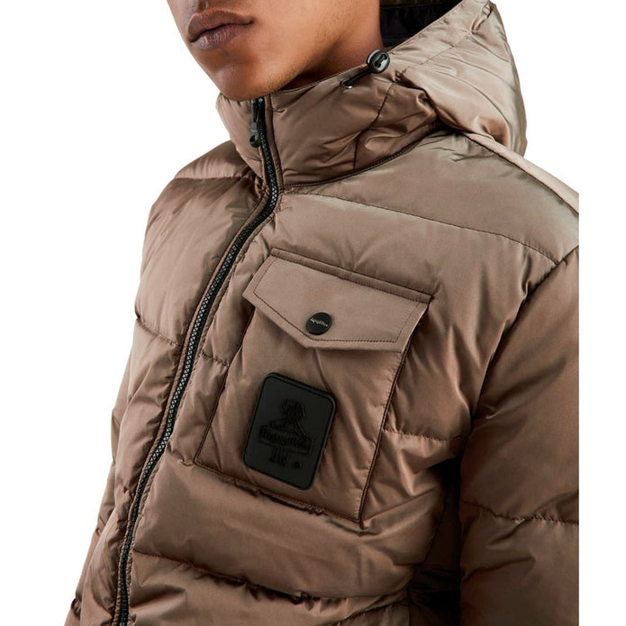 Brown Nylon Men's Jacket