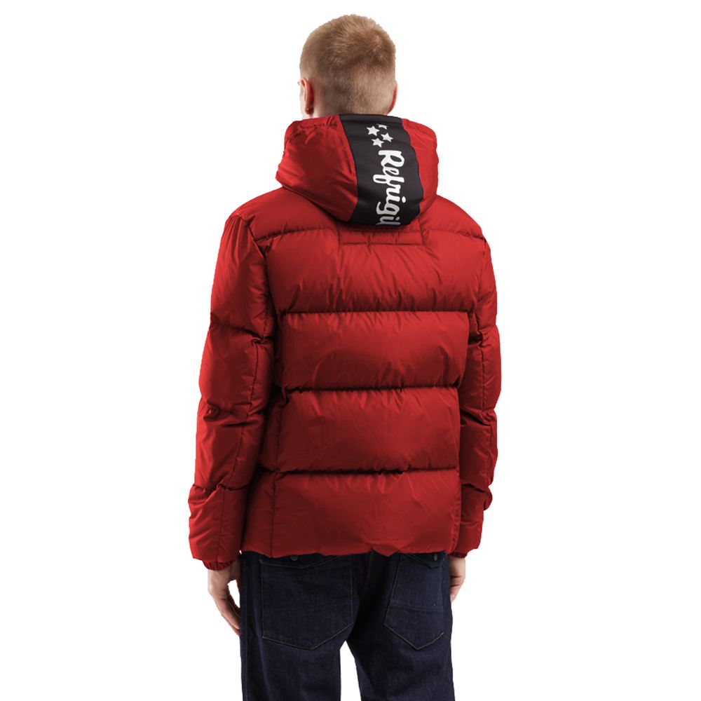 Red Nylon Men Jacket