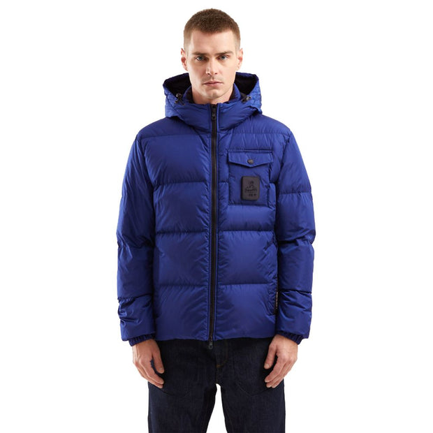 Blue Nylon Men Jacket