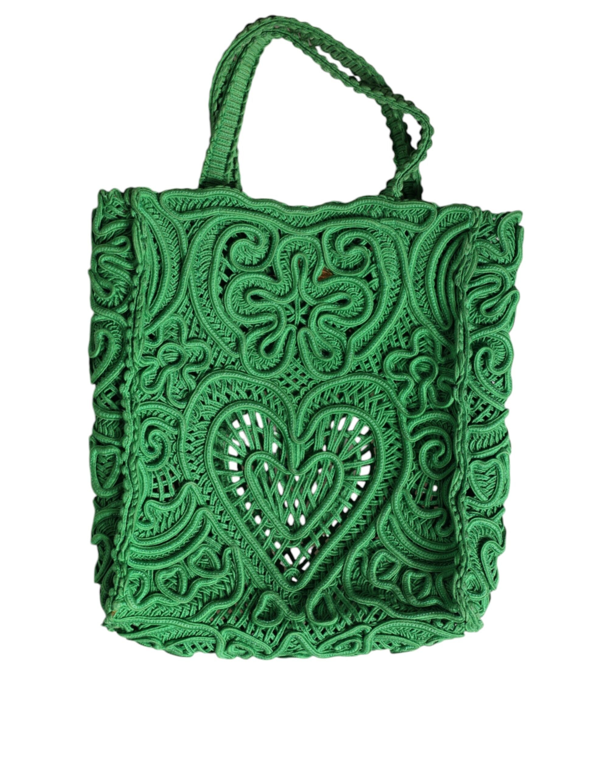 Green Small Cordonetto Lace Beatrice Tote Bag