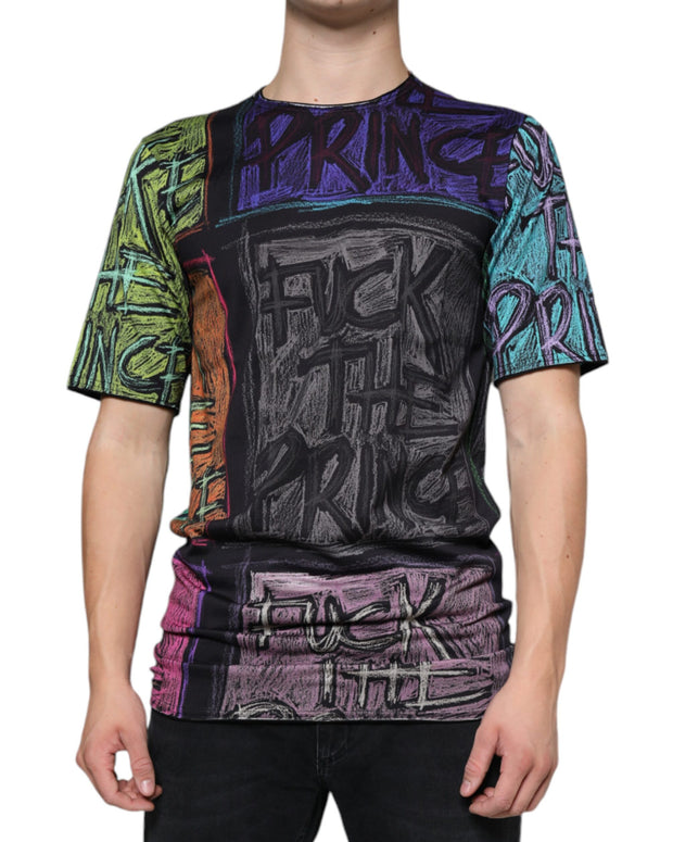 Multicolor Graphic Print Cotton T-shirt