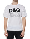 White Cotton DG Logo Print Casual T-shirt