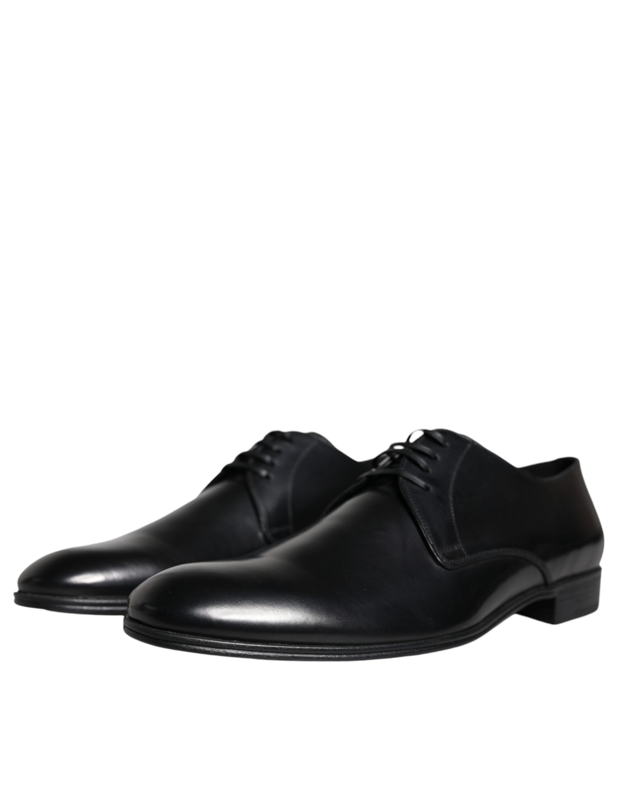 Black Leather Derby Formal Dress Shoes