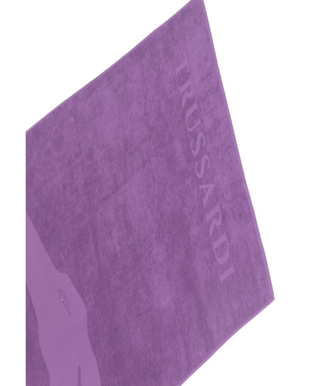 Purple Cotton Men Swim Towel