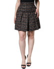 Multicolor High Waist Tartan Tweed A-line Mini Skirt