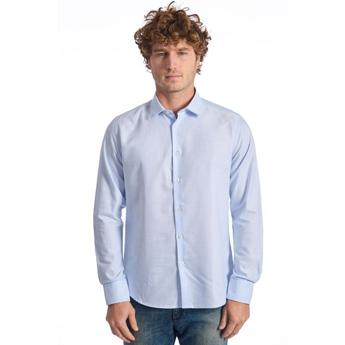 Light Blue Cotton Men Shirt