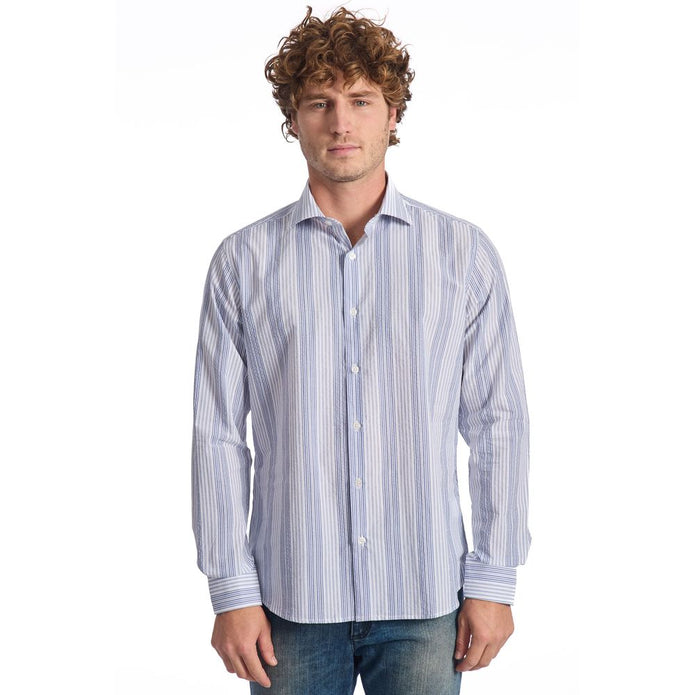 Light Blue Cotton Men Shirt