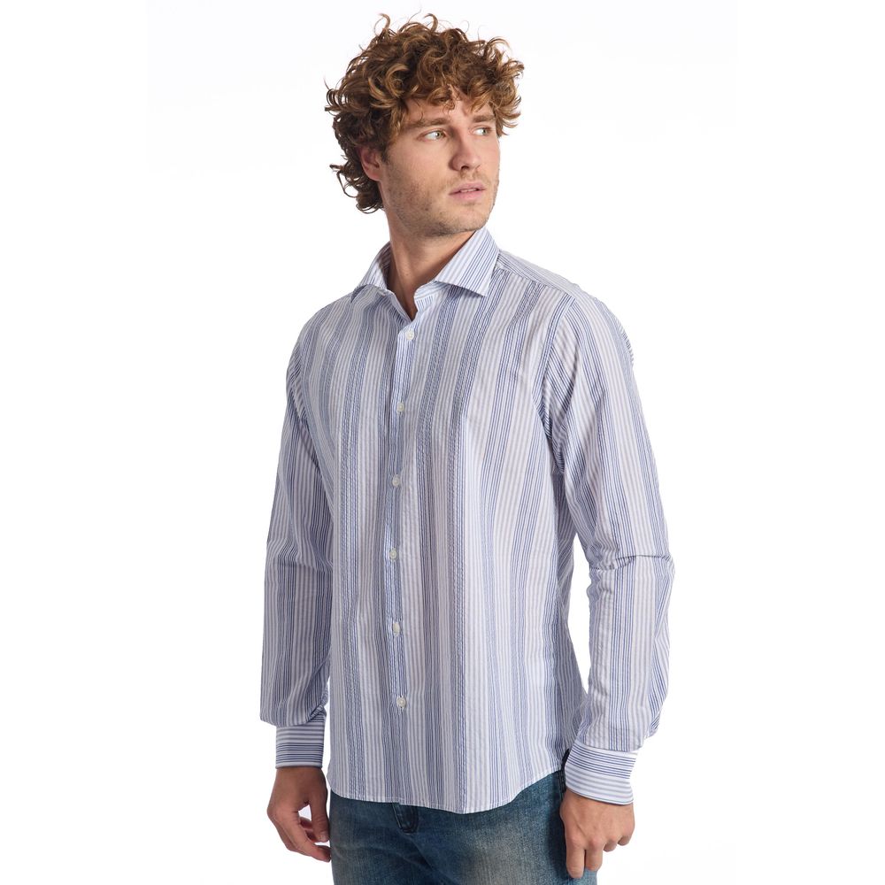 Light Blue Cotton Men Shirt