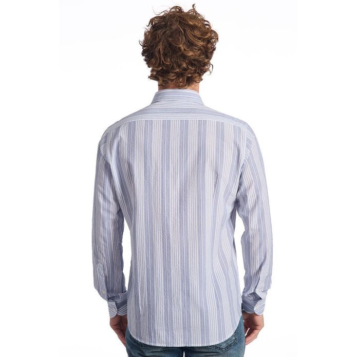 Light Blue Cotton Men Shirt