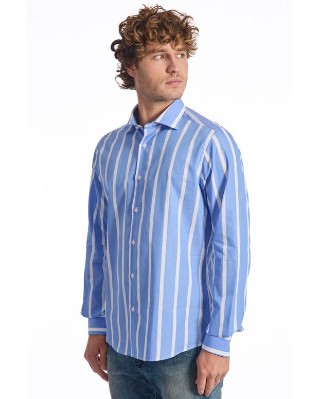Light Blue Cotton Men Shirt
