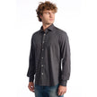 Gray Cotton Men Shirt