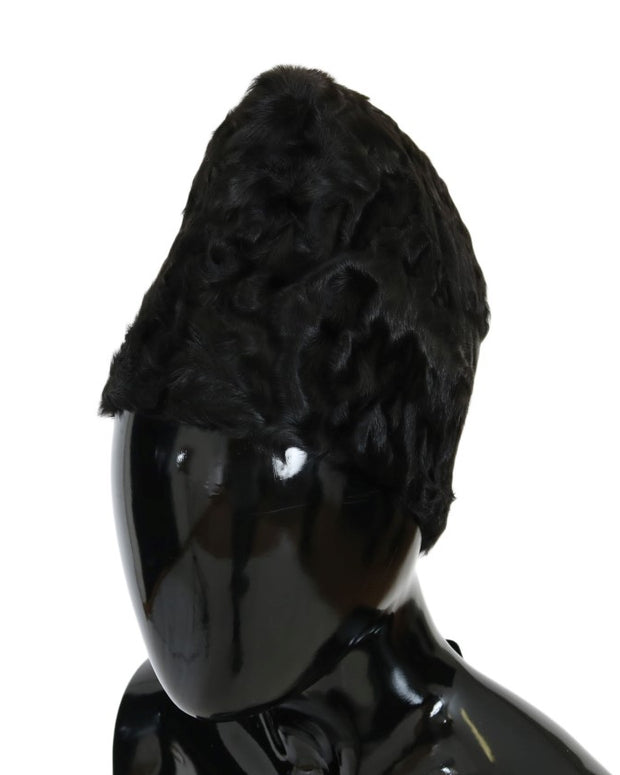 Black Xiangao Lamb Fur Beanie