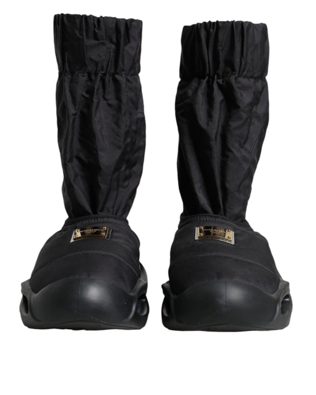 Black Slip On Wave Socks Sneakers Shoes