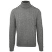 Gray Wool Men Turtleneck Sweater