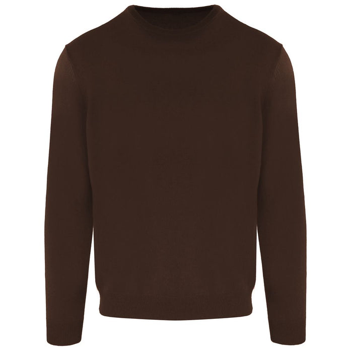 Brown Wool Men's Turtleneck Sweater