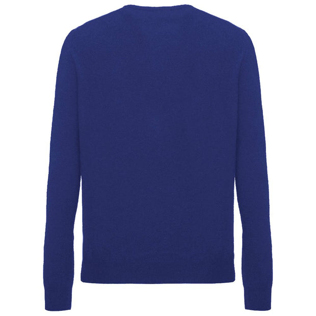 Blue Wool Men Sweater