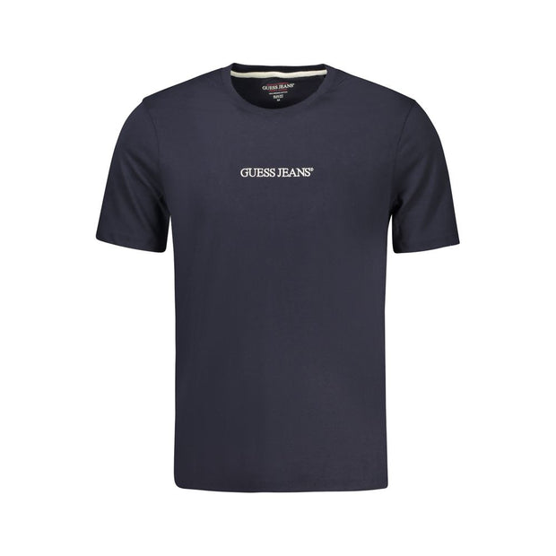 Blue Cotton Men T-Shirt