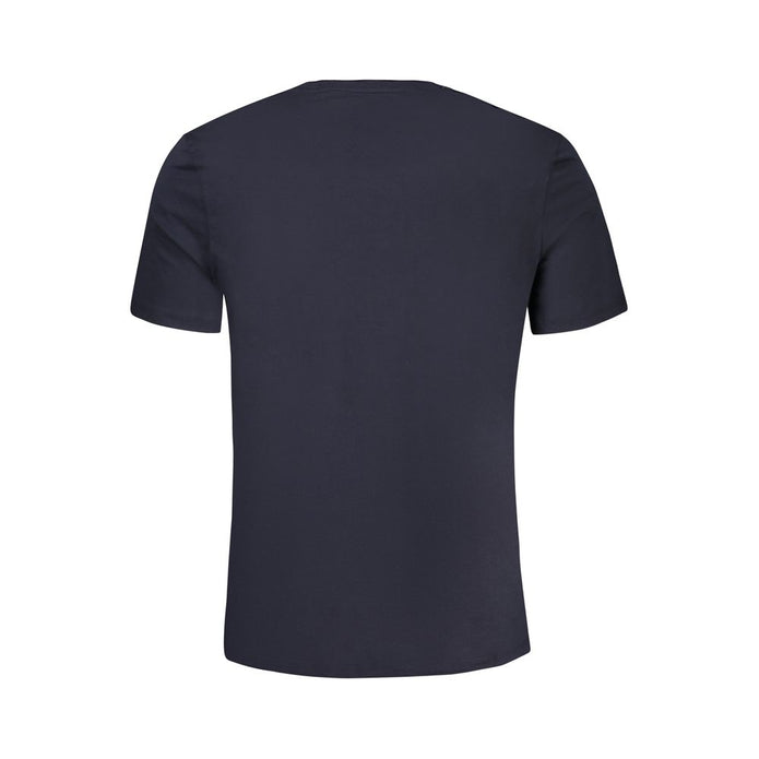 Blue Cotton Men T-Shirt