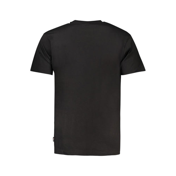 Black Cotton Men T-Shirt