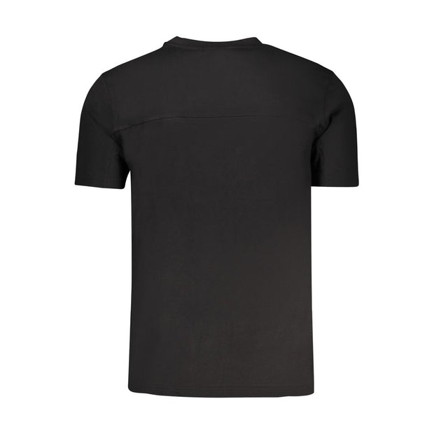 Black Cotton Men T-Shirt