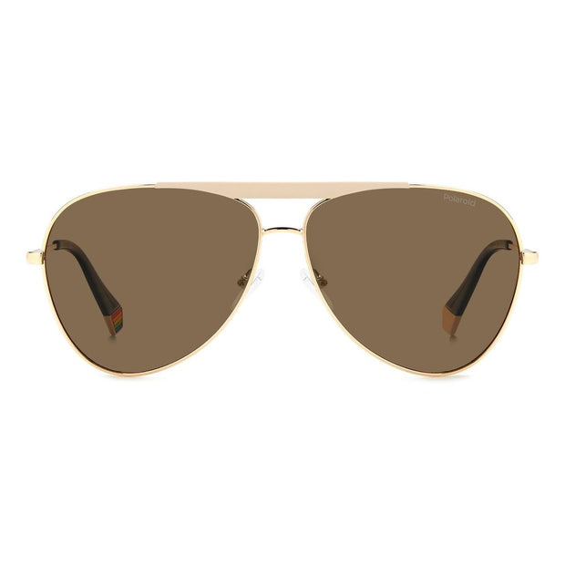 Gold Stainless Steel Sunglasses