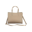 Brown Polyethylene Women Handbag