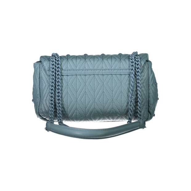 Light Blue Polyethylene Women Handbag