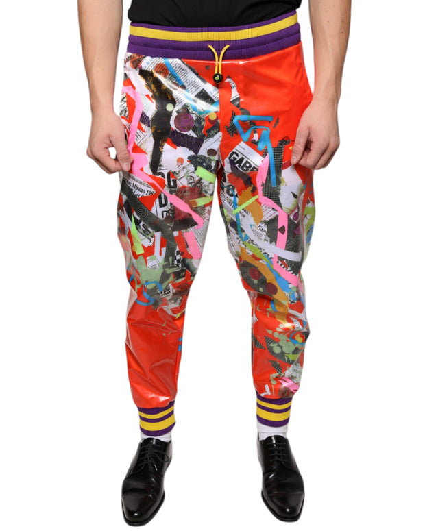 Multicolor Printed Jogger Sweatpants Pants