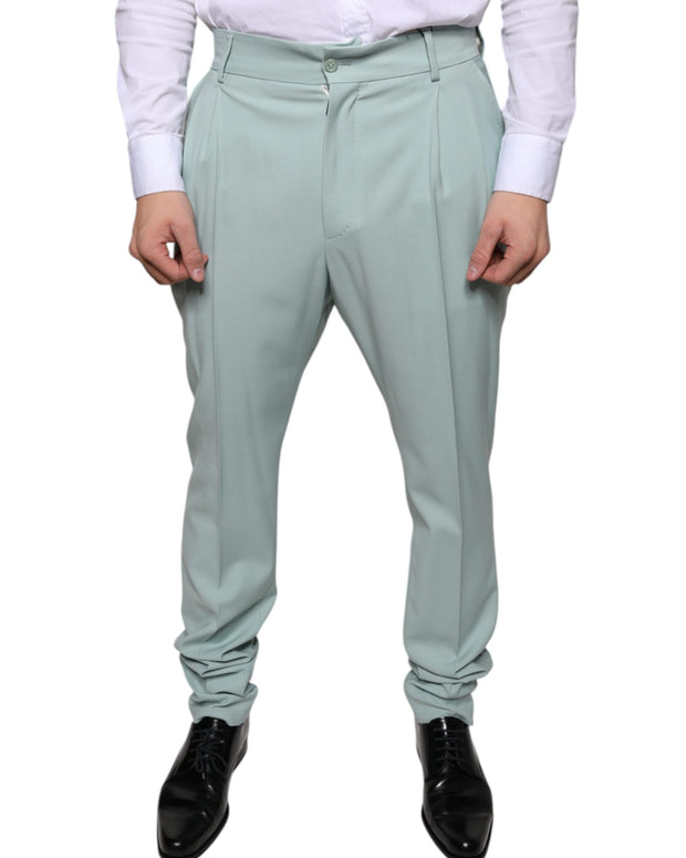 Mint Green Cotton Dress Pants
