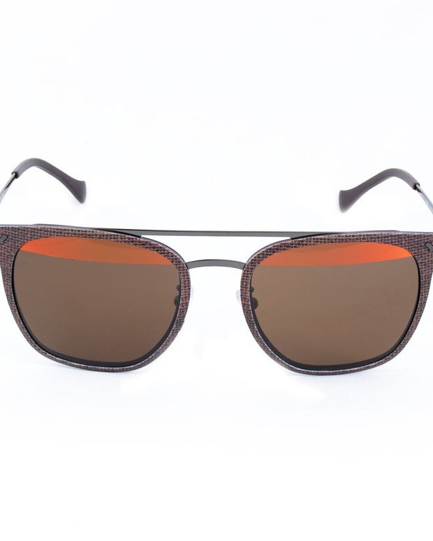 Brown Metal Sunglasses