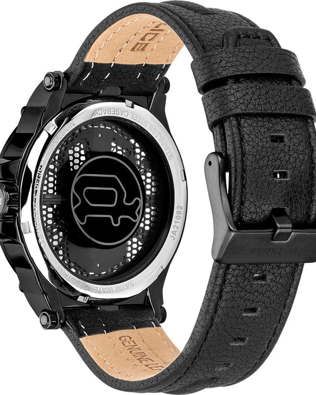 Black Leather Watch