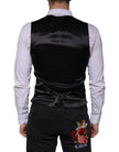 Black Wool Waistcoat Dress Formal Vest