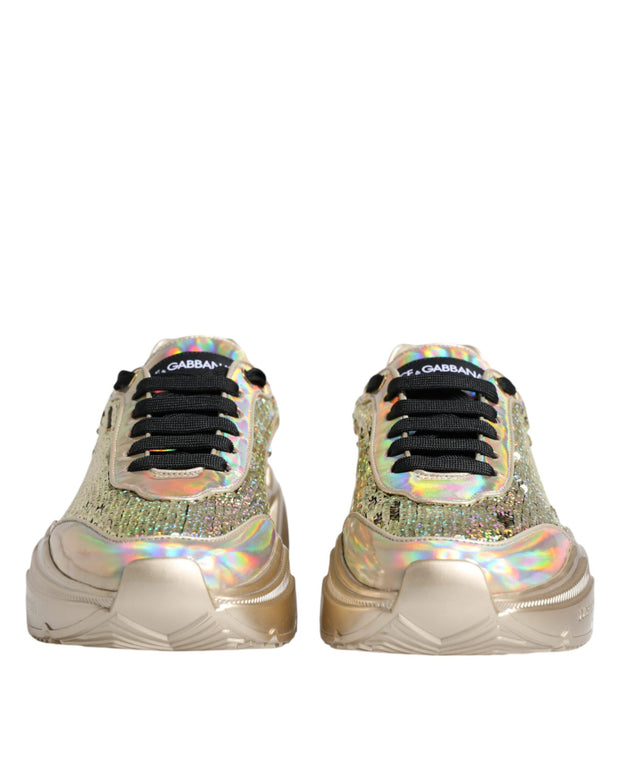 Gold Sequin Iridiscent Daymaster Sneakers Shoes