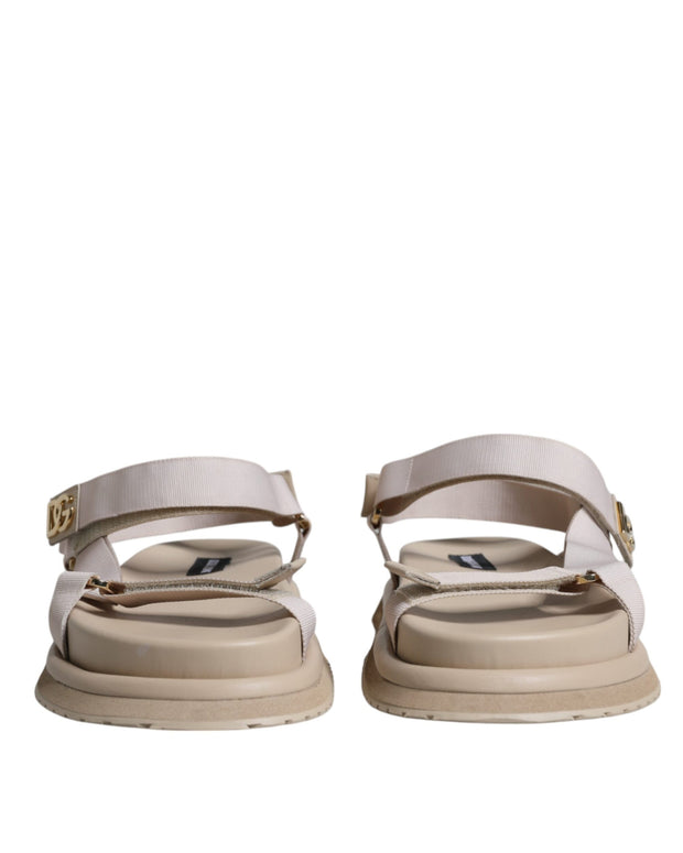 Beige Nappa Devotion Strap Men Sandals Shoes
