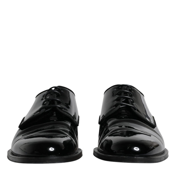 Black Leather Lace Up Men Derby Formal Shoes